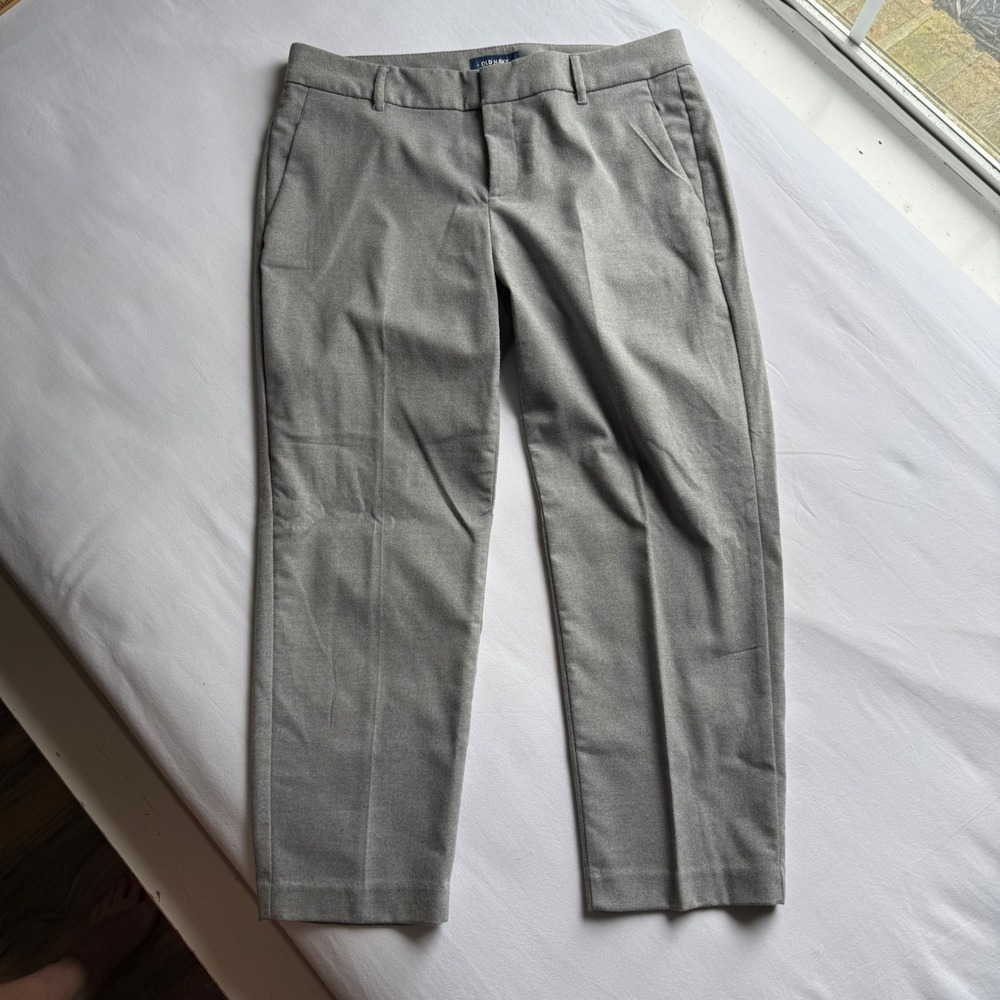 Old Navy Harper Mid-Rise Ankle Pants Light Heather Gray Size 12 Office Trousers